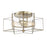 Meridian Modern 2 Light Semi Flush Mount, Natural Brass