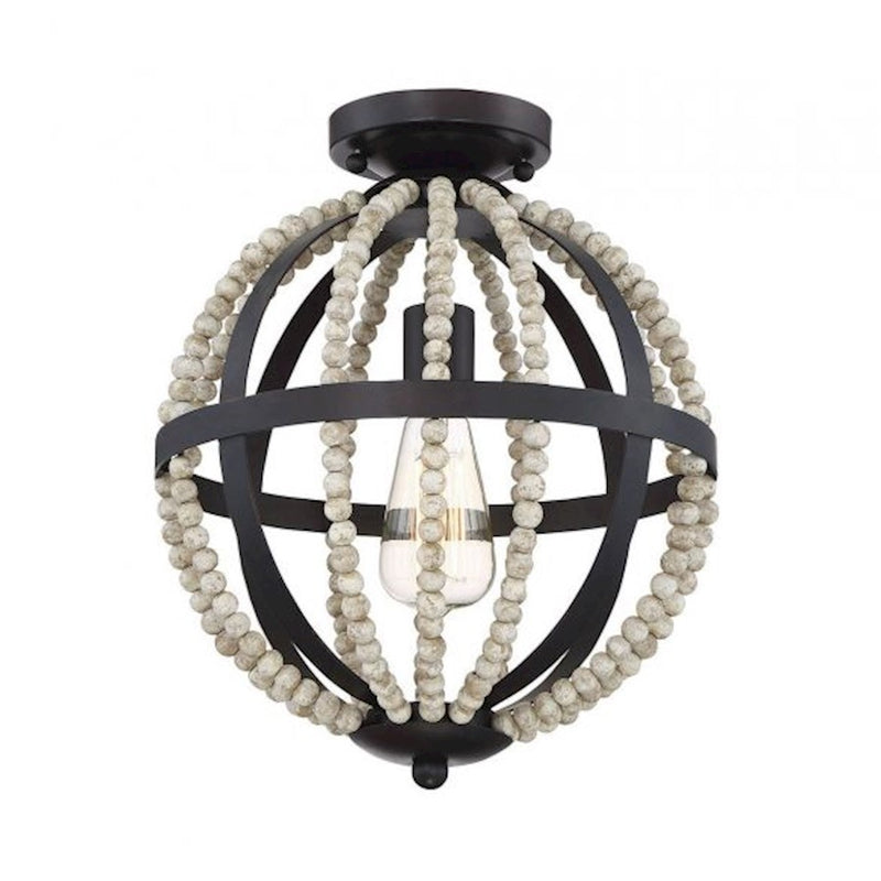 Savoy House 1-Light 15" Ceiling Light, Oil Rubbed Bronze
