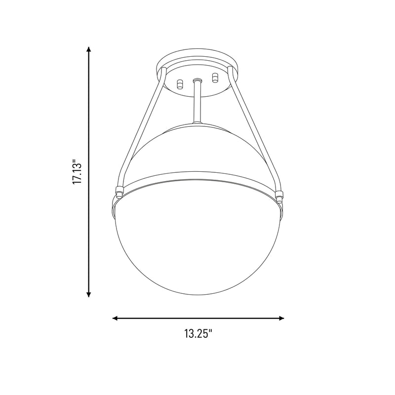 Savoy House 1-Light Ceiling Light, Chrome