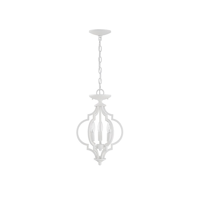 Savoy House 3-Light Convertible Semi-Flush Or Pendant, Bisque White