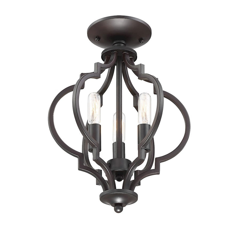 Meridian Transitional 3 Light Convertible Semi Flush Mount