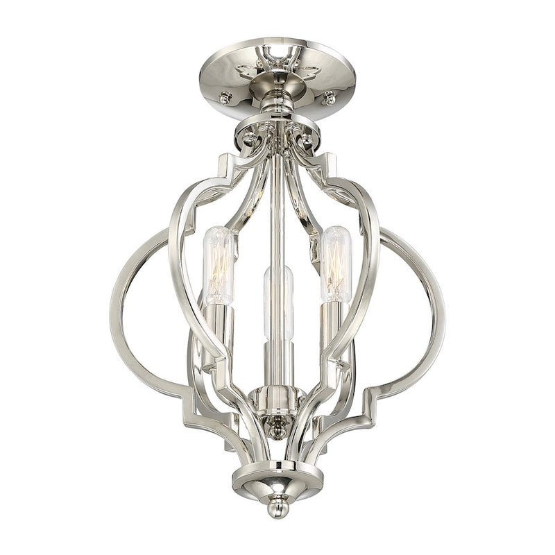 Meridian Transitional 3 Light Convertible Semi Flush Mount