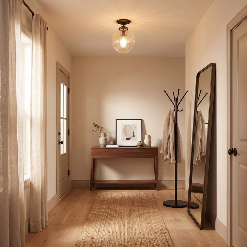 Meridian Modern 1 Light Semi Flush Mount