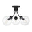 Meridian Mid-Century Modern 3 Light Semi Flush Mount