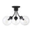 Meridian Mid-Century Modern 3 Light Semi Flush Mount