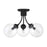 Meridian Mid-Century Modern 3 Light Semi Flush Mount