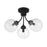 Savoy House 3-Light 12" Ceiling Light, Matte Black
