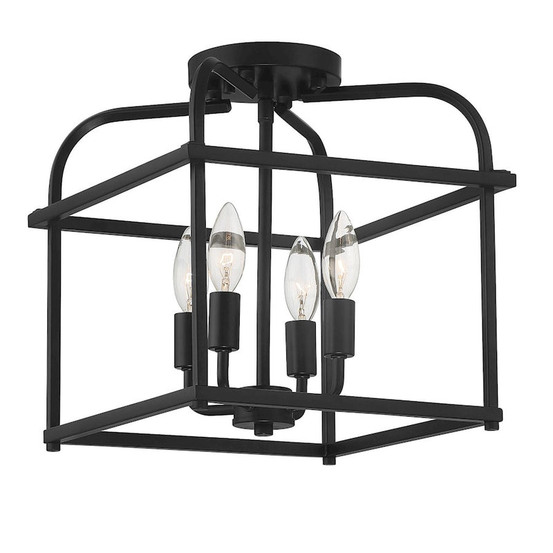 Savoy House 4-Light Ceiling Light, Matte Black