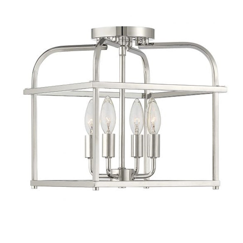 Savoy House 4-Light Ceiling Light, Polished Nickel