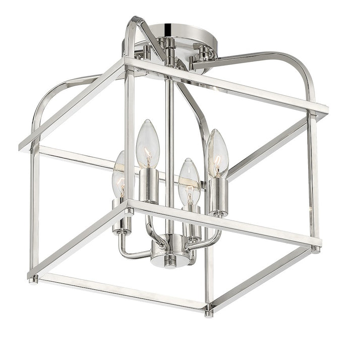 Savoy House 4-Light Ceiling Light, Polished Nickel