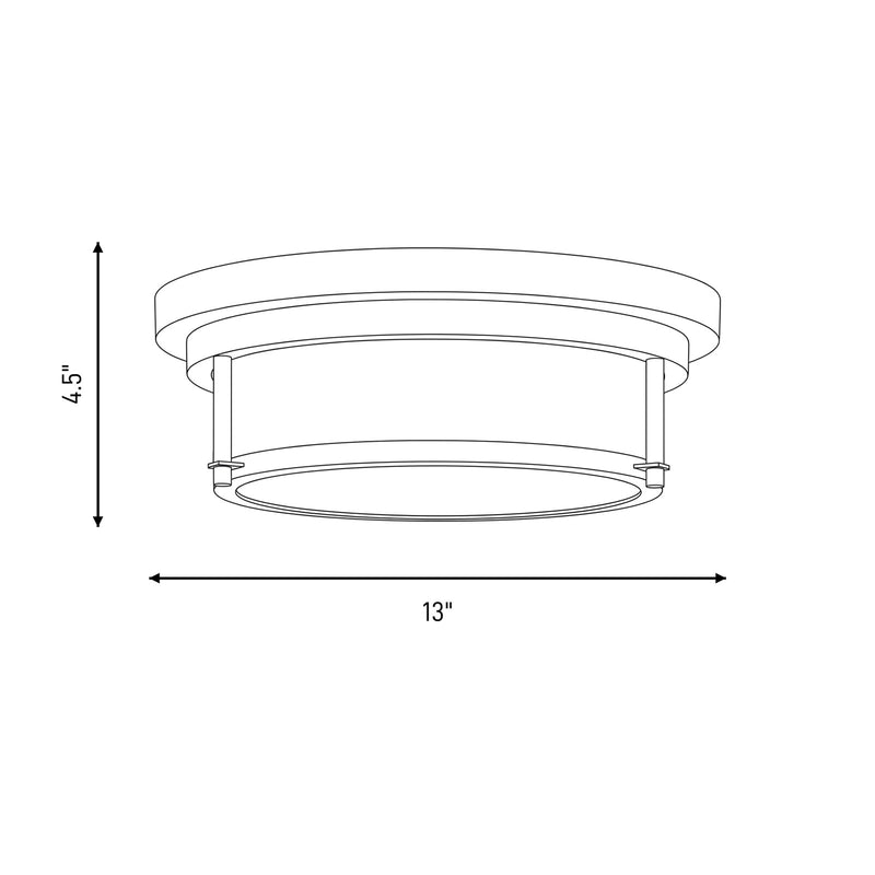 Savoy House 2-Light 4.5" Ceiling Light, Nickel