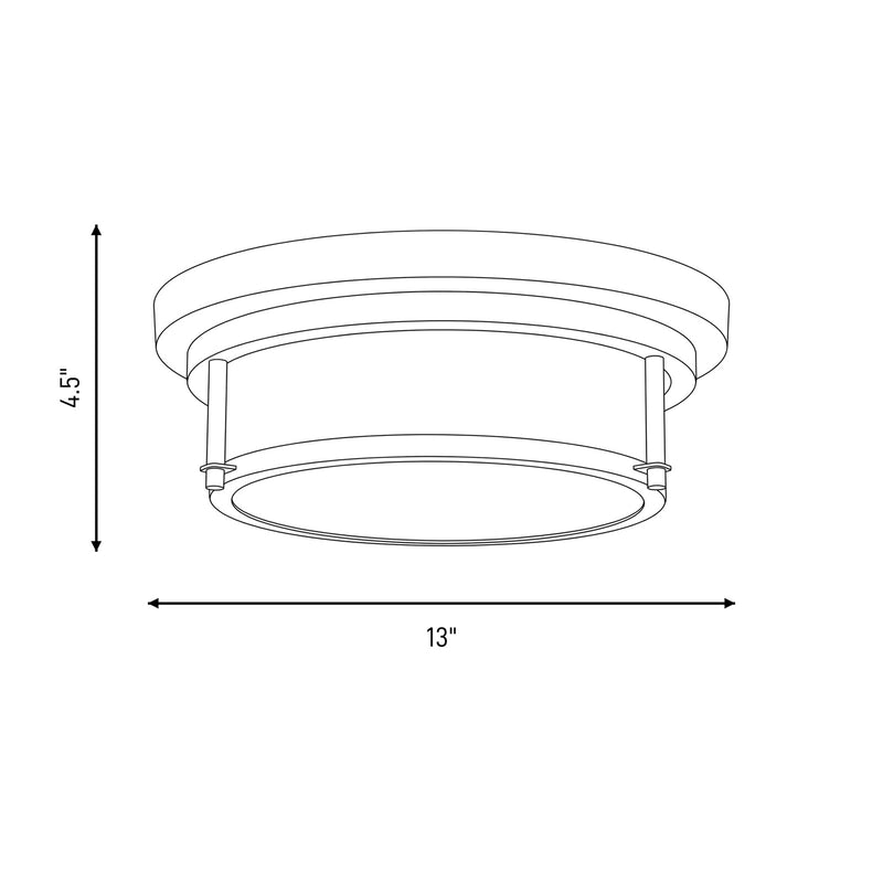 Savoy House 2-Light 4.5" Ceiling Light, Black