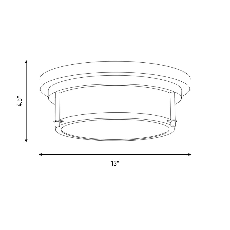 Savoy House 2-Light 4.5" Ceiling Light, Oil Rubbed Bronze