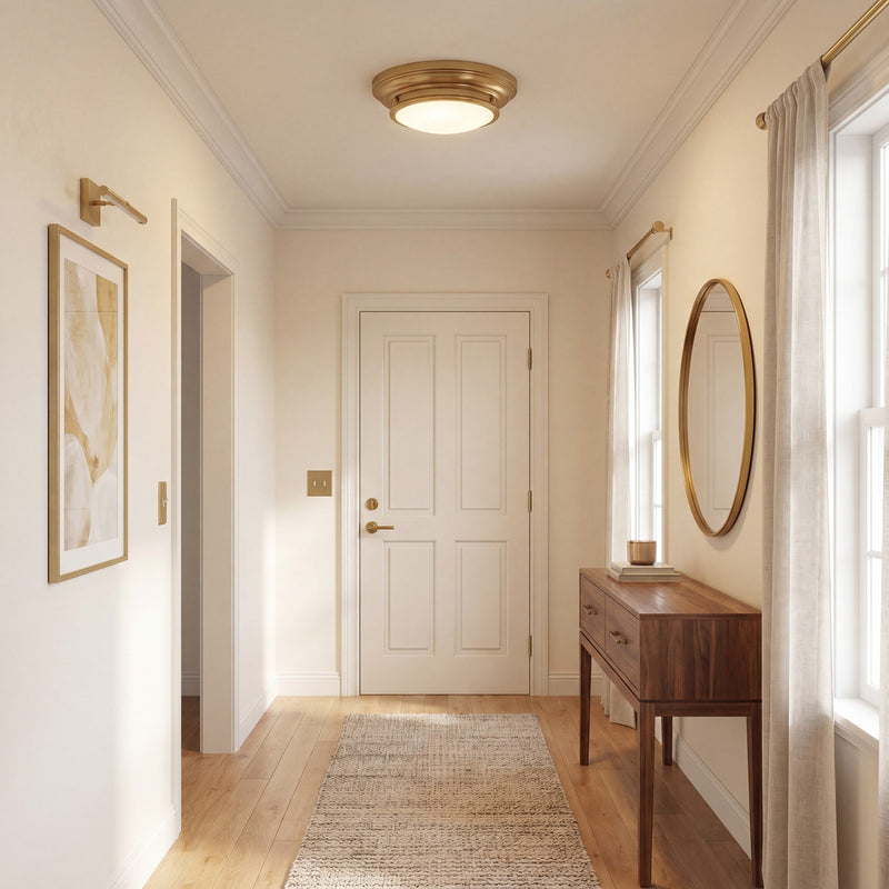 Savoy House 2-Light 4.5" Ceiling Light, Natural Brass