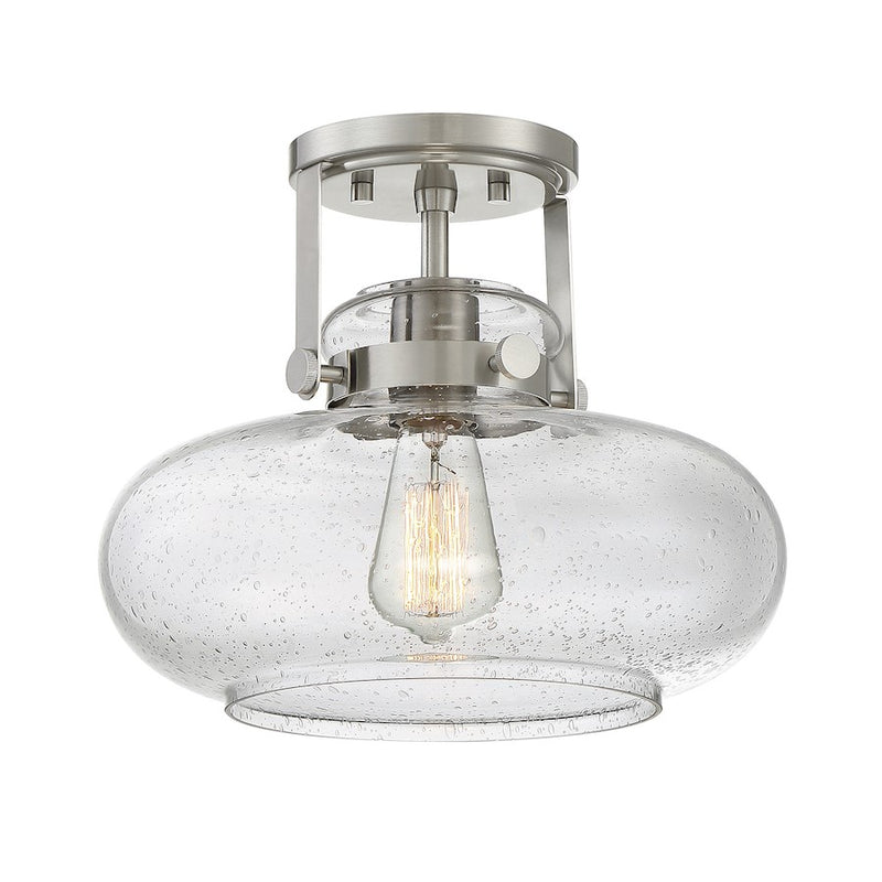 Meridian Traditional 1 Light Semi Flush Mount