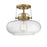 Meridian Traditional 1 Light Semi Flush Mount
