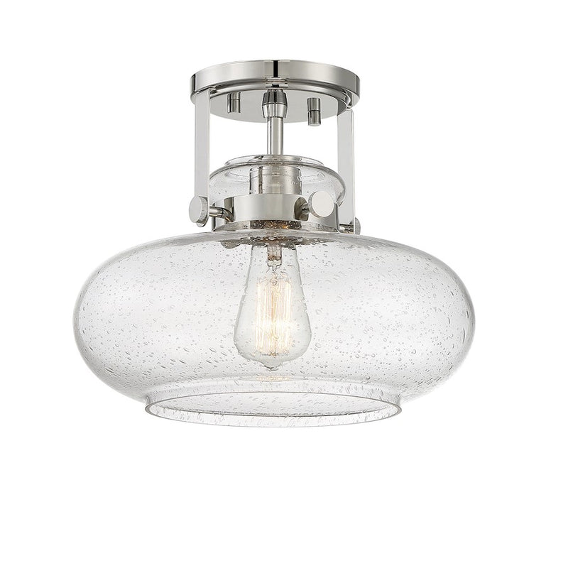 Meridian Traditional 1 Light Semi Flush Mount