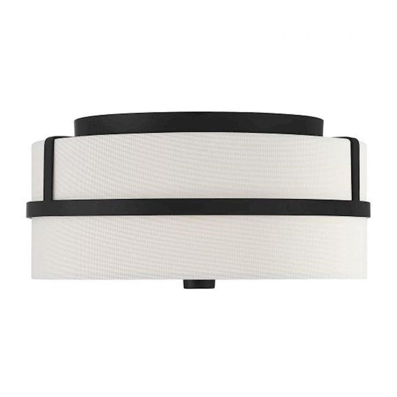 Savoy House 2-Light 6" Ceiling Light, Matte Black