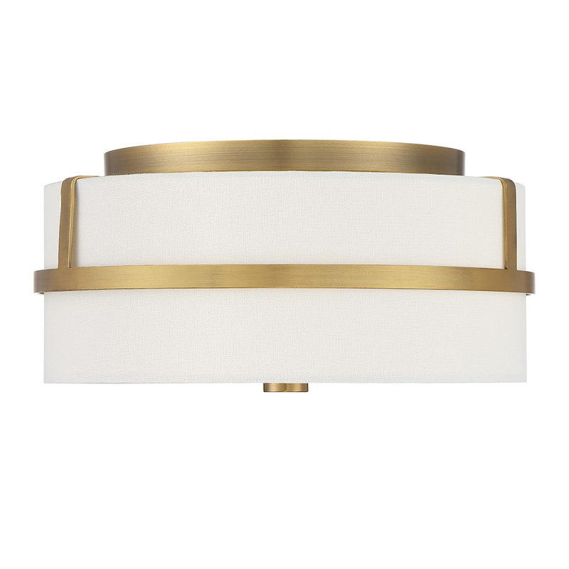 Savoy House 2-Light 6" Ceiling Light, Natural Brass