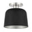 Savoy House 1-Light Ceiling Light, Matte Black/Polished Nickel