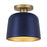 Savoy House 1-Light Ceiling Light, Navy Blue/Natural Brass - M60067NBLNB