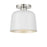 Savoy House 1-Light Ceiling Light, White/Polished Nickel - M60067WHPN