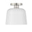 Savoy House 1-Light Ceiling Light, White/Polished Nickel