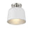 Savoy House 1-Light Ceiling Light, White/Polished Nickel