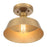 Savoy House 1-Light 10" Vintage Industrial Ceiling Light, Brass