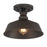 Meridian Vintage 1 Light Semi Flush