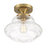 Meridian Vintage 1 Light Semi Flush Mount, Clear