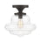 Meridian Vintage 1 Light Semi Flush Mount, Clear