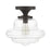 Meridian Vintage 1 Light Semi Flush Mount, Clear