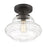 Meridian Vintage 1 Light Semi Flush Mount, Clear