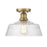 Meridian Vintage 1 Light 13" Semi Flush Mount