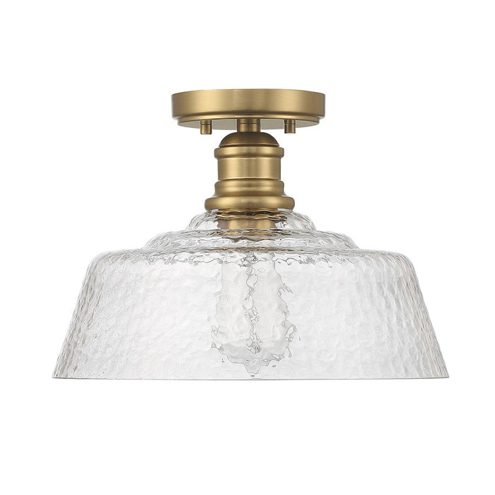 Savoy House 1-Light 13" Ceiling Light, Natural Brass