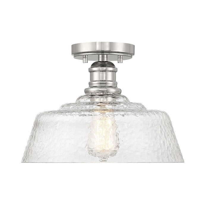 Savoy House 1-Light 13" Ceiling Light, Polished Nickel - M60070PN