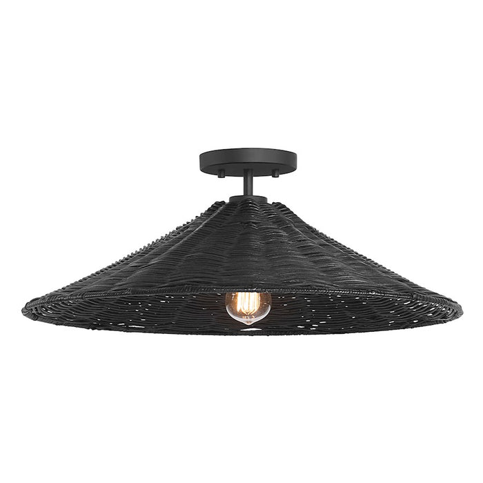 Meridian 1 Light Semi-Flush, Matte Black