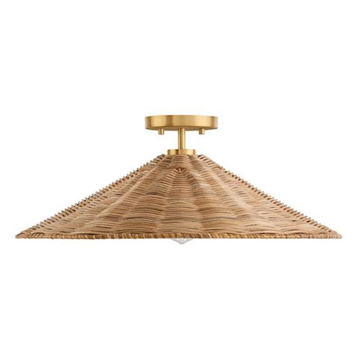 Savoy House 1-Light 22" Ceiling Light, Natural Brass