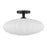 Savoy House Meridian 1Lt Ceiling Light, Black/White Strie