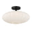 Savoy House Meridian 1Lt Ceiling Light, Black/White Strie