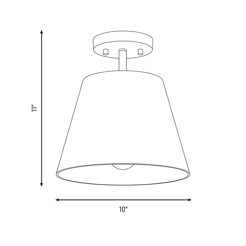 Savoy House Meridian 1Lt Ceiling Light, Brushed Nickel