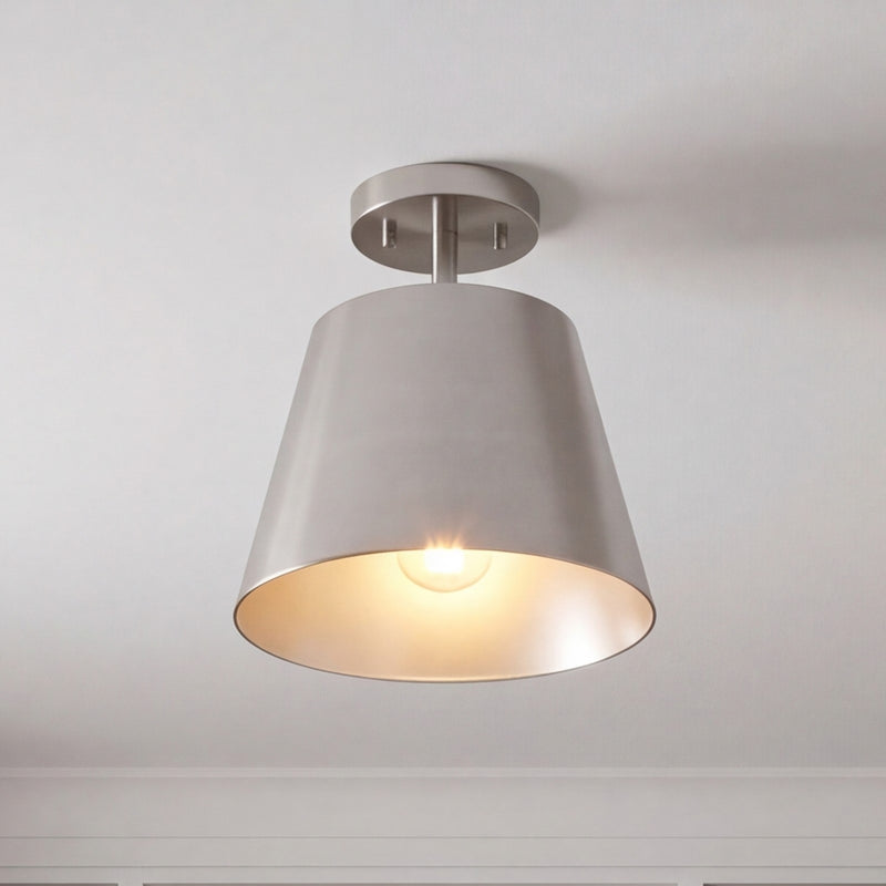 Savoy House Meridian 1Lt Ceiling Light, Brushed Nickel
