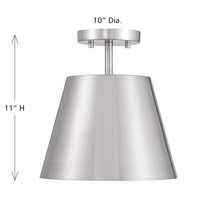 Savoy House Meridian 1Lt Ceiling Light, Brushed Nickel