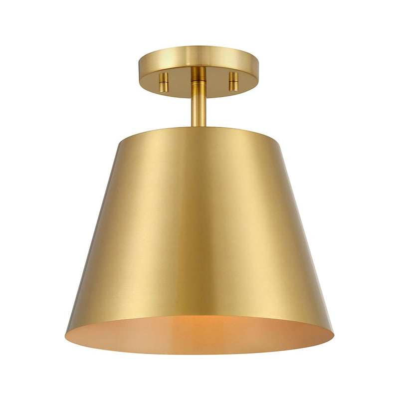 Savoy House Meridian 1Lt Ceiling Light, Natural Brass
