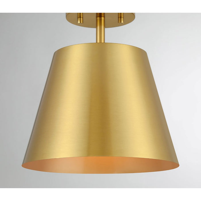 Savoy House Meridian 1Lt Ceiling Light, Natural Brass