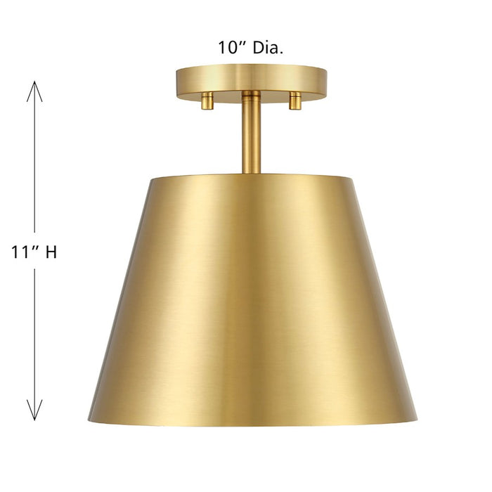 Savoy House Meridian 1Lt Ceiling Light, Natural Brass