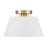 Savoy House Meridian 3Lt Ceiling Light, Natural Brass