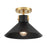 Savoy House Meridian 1Lt Ceiling Light, Black and Natural Brass - M60078MBKNB