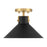 Savoy House Meridian 1Lt Ceiling Light, Black and Natural Brass